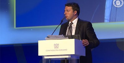 Intervento Presidente del Consiglio Matteo Renzi all' Assemblea Confind. Bergamo, 10 Ott 2014